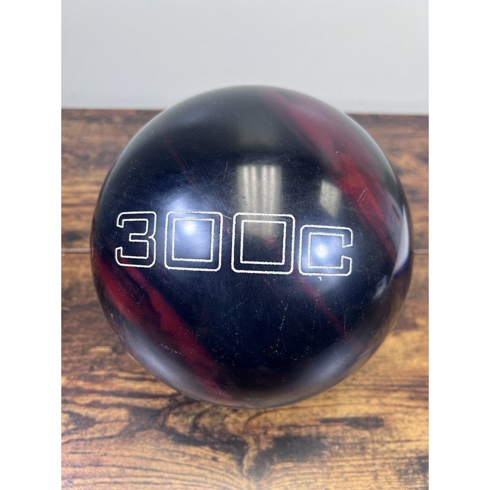 RARE Track 300 C Bowling Ball 14 Lbs Red Black Bowling Ball Drilled